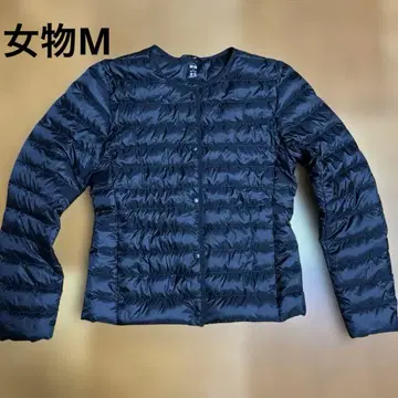 [ 여성용/새상품급 ] UNIQLO 노카라 다운 자켓 블랙 M