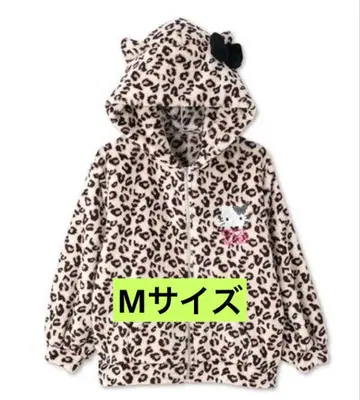세실 맥비 아베일 헬로키티 레오파드 무늬 보아 블루종 후드티 M