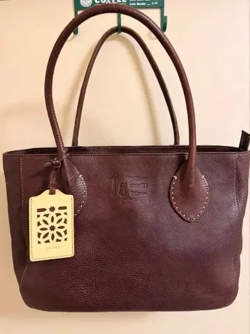 젠텐 브라운 가죽 토트백