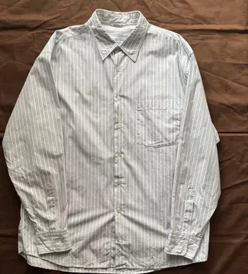 오라리 WASHED FINX TWILL STRIPE SHIRTS