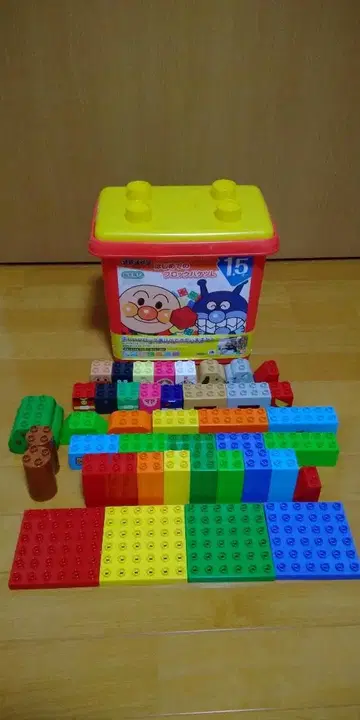 호빵맨 첫 블록 바구니 L