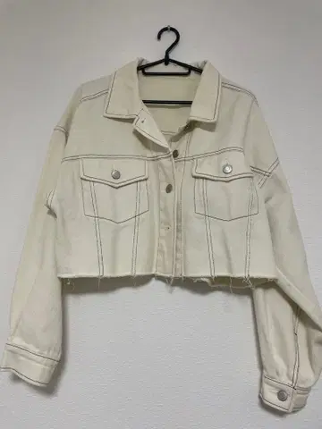 화이트 데님 자켓