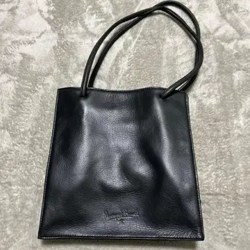Margaret Howell 블랙 가죽 토트백