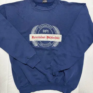 [ 구제 의류 ] 로고 맨투맨 자수 네이비 파랑