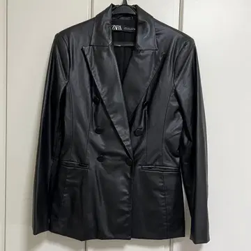 ZARA 페이크 가죽 자켓