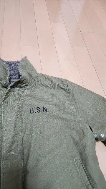 [ WAIPER ] U.S.N. 밀리터리 자켓 올리브 그린