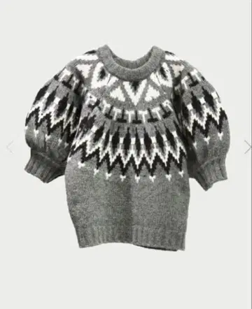 마차트 로우 게이지 노르딕 니트 그레이