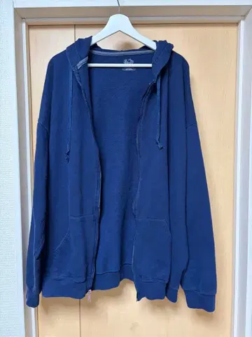 90s FRUIT OF THE LOOM 풀 집업 후드티 3XL 페이드