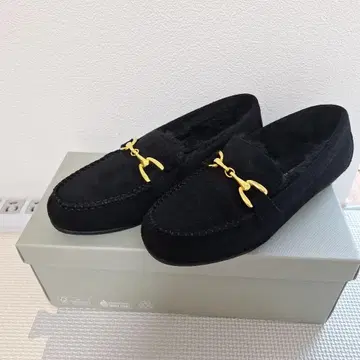 UNITED ARROWS 모카신 블랙 스웨이드