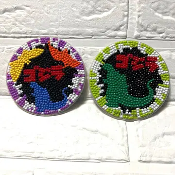 고질라 다이아몬드픽스 코스터 2장 완성품