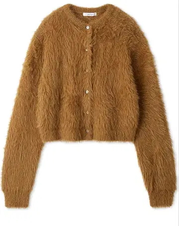 Mila Owen 크루넥 샤기 니트 가디건