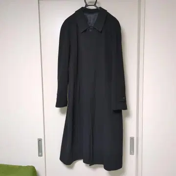 [ 사이즈 4L ] portanza 울 캐시미어 혼방 롱 코트 블랙