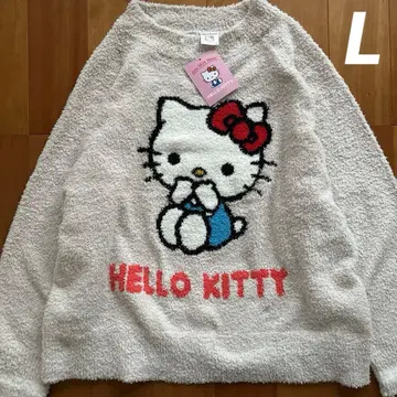 새상품 헬로키티 니트 긴팔 L 룸웨어 아이보리 시마무라