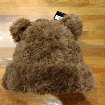 택 포함 새상품 귀 달린 브라운 니트 모자 브라운