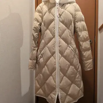 슈퍼뷰티 베이지 퀼팅 다운 자켓