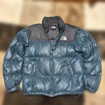 THE NORTH FACE 눕시 다운 자켓 다크 그린/블랙