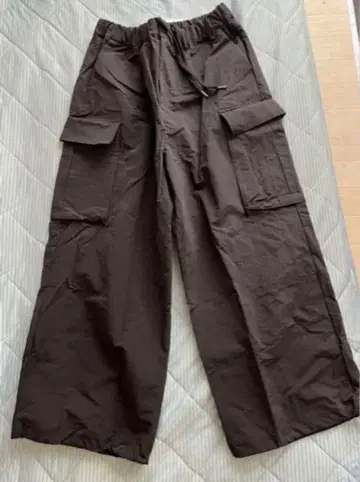 새상품 NUGU 오리지널 와이드 나일론 카고 팬츠