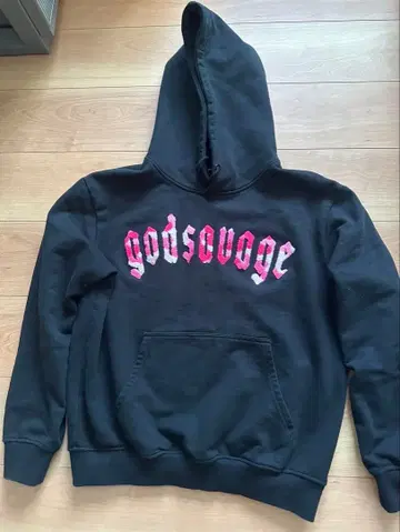 godsavage 블랙 후드티 L 사이즈