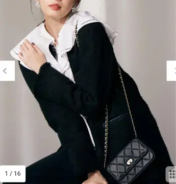 iCB 아이씨비 트위드 노카라 자켓 블랙 S 세레모니 입학식 졸업식