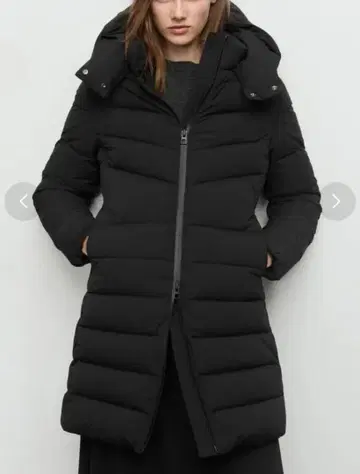 MANGO 블랙 롱 다운 자켓