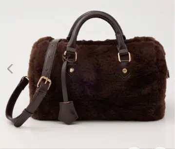 새상품급 리엔다 브라운 퍼 핸드백