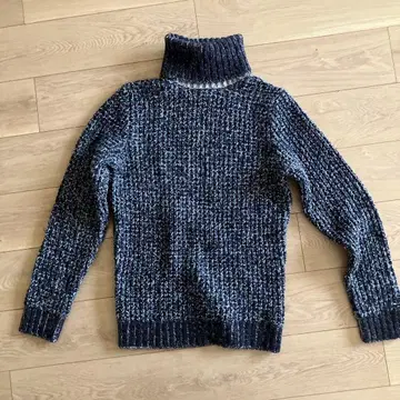 TOMMY HILFIGER 남성용 두꺼운 원단 터틀넥 스웨터