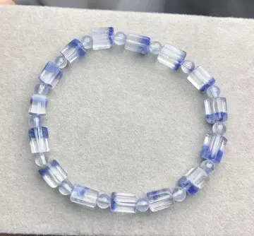 고품질 레어 듀모르체라이트 인 쿼츠 팔찌