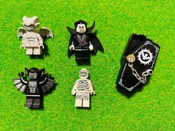 레고 드라큘라 뱀파이어 미라 박쥐 가고일 미니 피규어 관