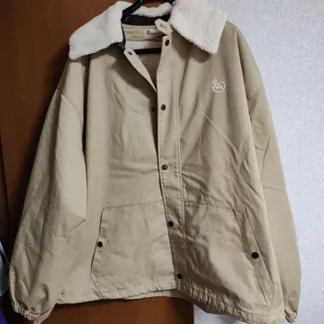 베이지 보아 옷깃 오버 사이즈 자켓