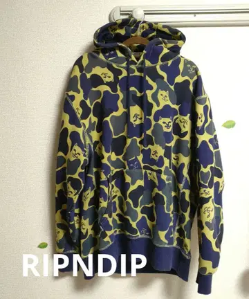 RIPNDIP 나말 카모플라쥬 후드티 속기모