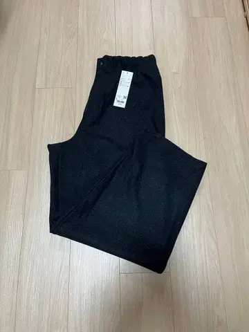 UNIQLOU 유니클로 유 브러쉬드 맨투맨 와이드 팬츠 L 다크 그레이