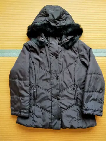 여성용 후드 부착 하프 코트