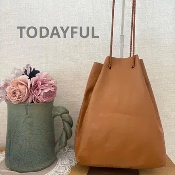 투데이풀 TODAYFUL 가죽 복조리백 핸드백 숄더백