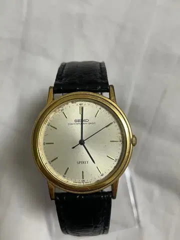 [ 작동품 ] SEIKO SPIRIT 남성용 손목시계 골드 케이스 쿼츠