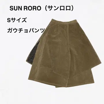 SUN RORO (선로로) 스웨이드 느낌 x 메쉬 절개 가우초 팬츠