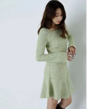 내추럴 뷰티 베이직 트위드 미니 원피스