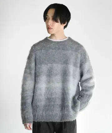 EPIC 에픽 보더 그라데이션 모헤어 니트 M