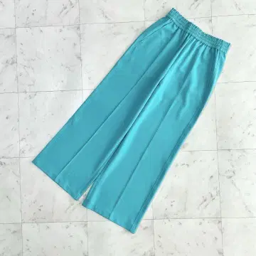 새상품급 유나이티드 애로우즈 와이드 팬츠 여성용 파랑 블루 36