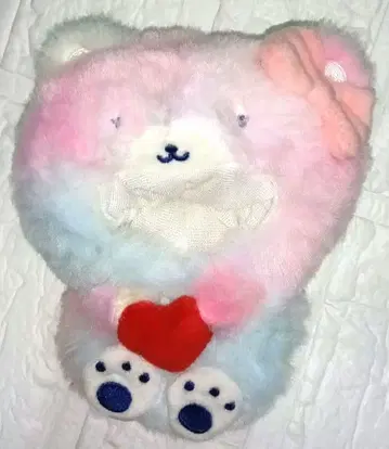 정국 투기 목걸이 레인보우 베어 의류 봉제 인형 옷 10cm