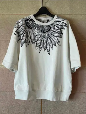 DRIES VAN NOTEN 자수 반팔 맨투맨 S