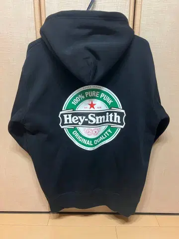 HEY-SMITH 블랙 후드티 L 사이즈