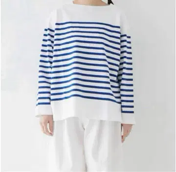 네스트로브 nest Robe*코튼 패널 보더 풀오버