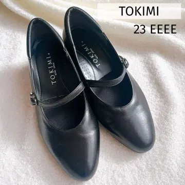 TOKIMI 토키미 4E 스트랩 플레인 펌프스 일본제 블랙