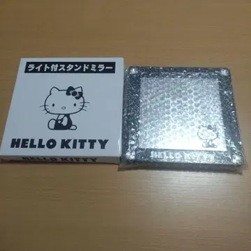 헬로키티 라이트 부착 스탠드 거울
