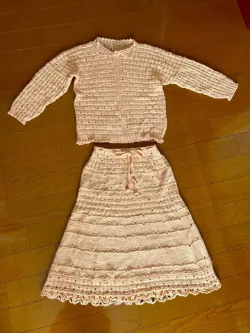 옷깃 니트 셋업