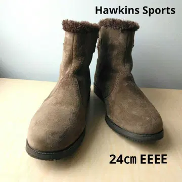 호킨스 스포츠 스웨이드 숏부츠 브라운 24cm 4E 퍼 포함