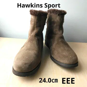 호킨스 스포츠 스웨이드 숏부츠 브라운 24cm 3E 퍼 포함