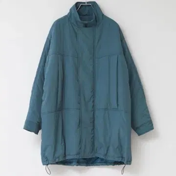 NOMINE 노미네 몬스터 후드티 그린 충전솜 하프 코트