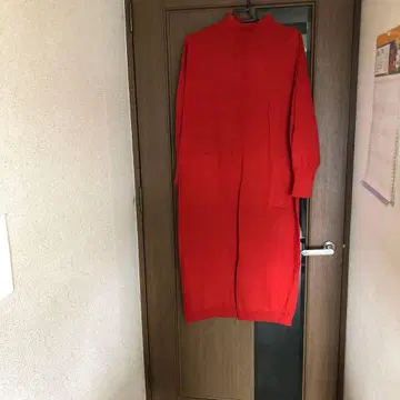 Audrey and Jo Wad 빨간색 니트 롱 원피스 미사용