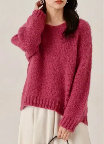 프로포션 바디 드레싱 로우게이지 니트 핑크